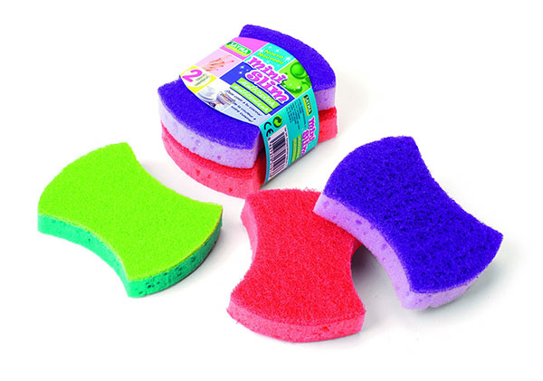 Ref. 340 - 2 Estropajos mini slim multicolor
